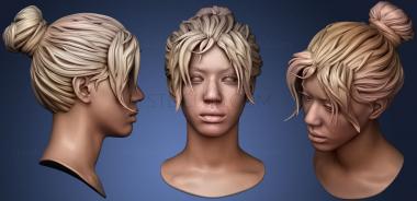 3D мадэль Черная женская голова 3 (STL)